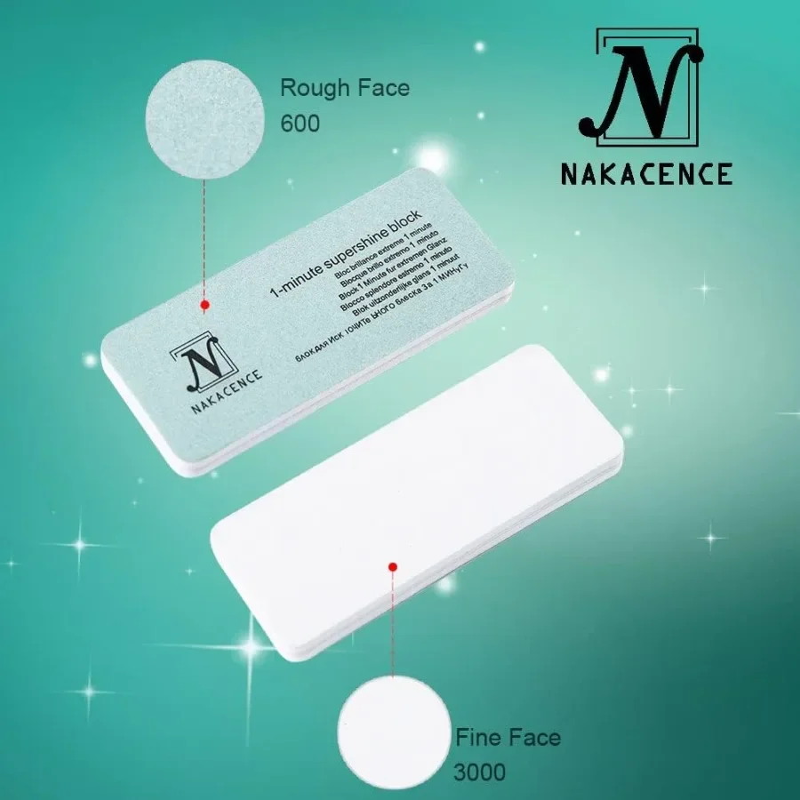 Tampon brillant à ongles avec Double face bloc tampon à ongles professionnel 600 3000 grain lime à ongles et tampon bloc de polissage pour Natu