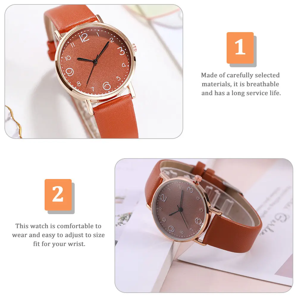 Women Quartz Watch Strap Breathable Comfortable Adjustable Fit for Daily Work School Party Casual Wear Fashion Wrist