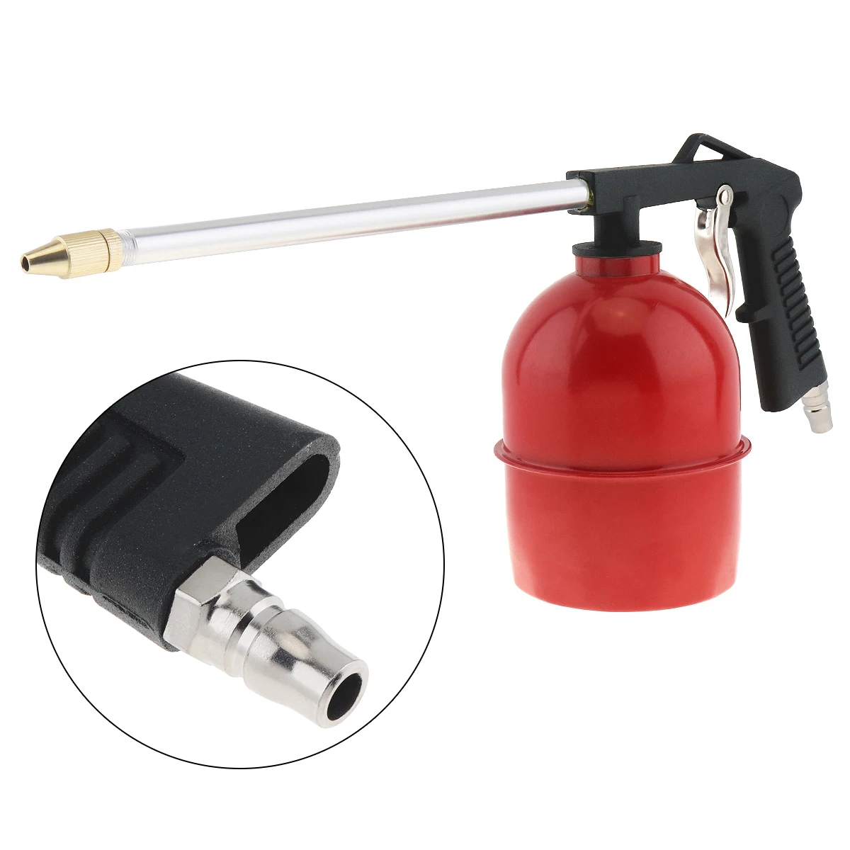 1Piece Easy operate Silver Pot Type Pneumatic Spray Gun with 6mm Nozzle and Aluminum Pot for Furniture Factory Facilities Tools