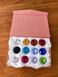 A Box of Colors Glass Giant Crystal Diamond Paperweight Table Decor DIY Jewelry Craft Home Wedding Christmas Ornament Gifts
