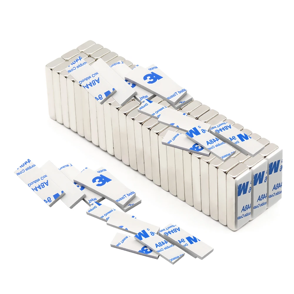 Workshop Tool Fixing Neodymium Magnet NdFeB Block 30x10x5mm Strong Suction Adhesive Tape Garage Storage Industrial Hardware