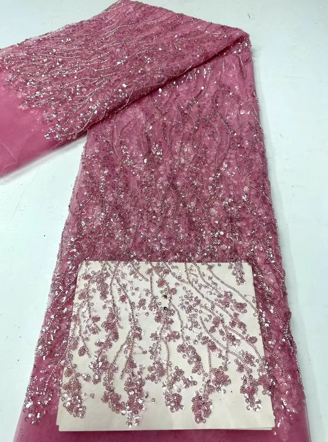 African Sequin Lace Fabric 2024 Premium Nigerian Sequence French azalea fabric material for wedding parties