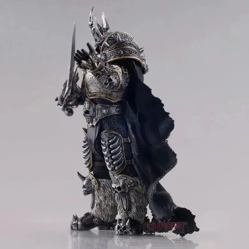 World of Warcraft Frostmourne Action Figure Standing Lich King Arthas Death Knight Model Animation Desktop Gift Toys for Kids