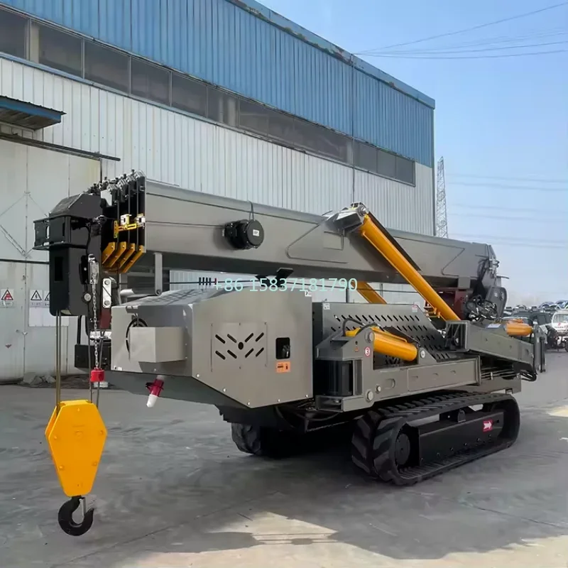 Mobile Electric Diesel Lifting Spider Crane Heavy Duty Building 3ton Spider Crane Telescopic Outrigger Crawler Spider Crane