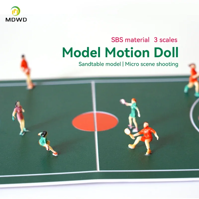 Figurines de sport miniatures peintes ABS 1:50-1:100, matériaux de fabrication de modèles de personnes, aménagement de construction d'architecture pour Diorama