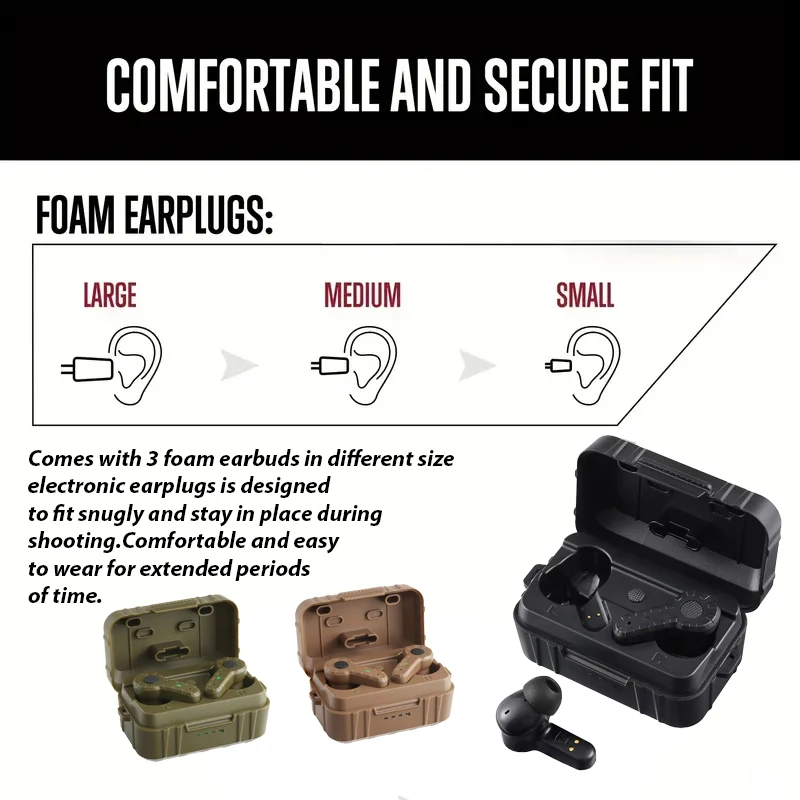 ARM NEXT Shooting Ear Protection Earmuffs, Bluetooth Hearing Protection Ear Muffs for Noise Reduction