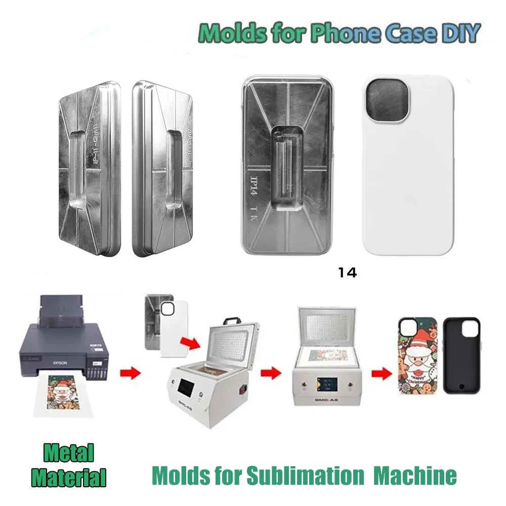 Special Mold for 2 in 1 Phone Cases for iPhone 15 14 13 12 11 Pro Max Sublimation Vacuum Machine Phone Cover Heat Transfer Mould