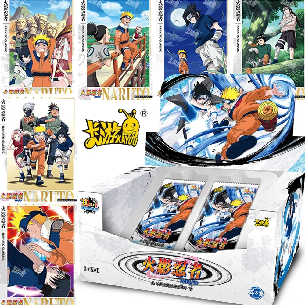 

KAYOU Wholesale Naruto Cards for Boys Girls Popular Character Uchiha Sasuke Anime Plot Scene Cards Booster Box Game Toys Gifts