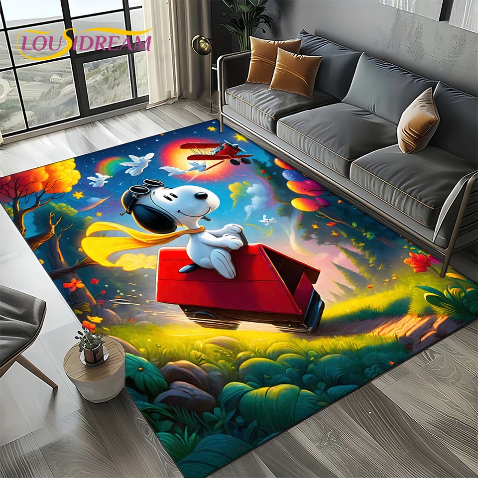 27 Style Cute Snoopy Dog Cartoon Carpet Rug for Bedroom Living