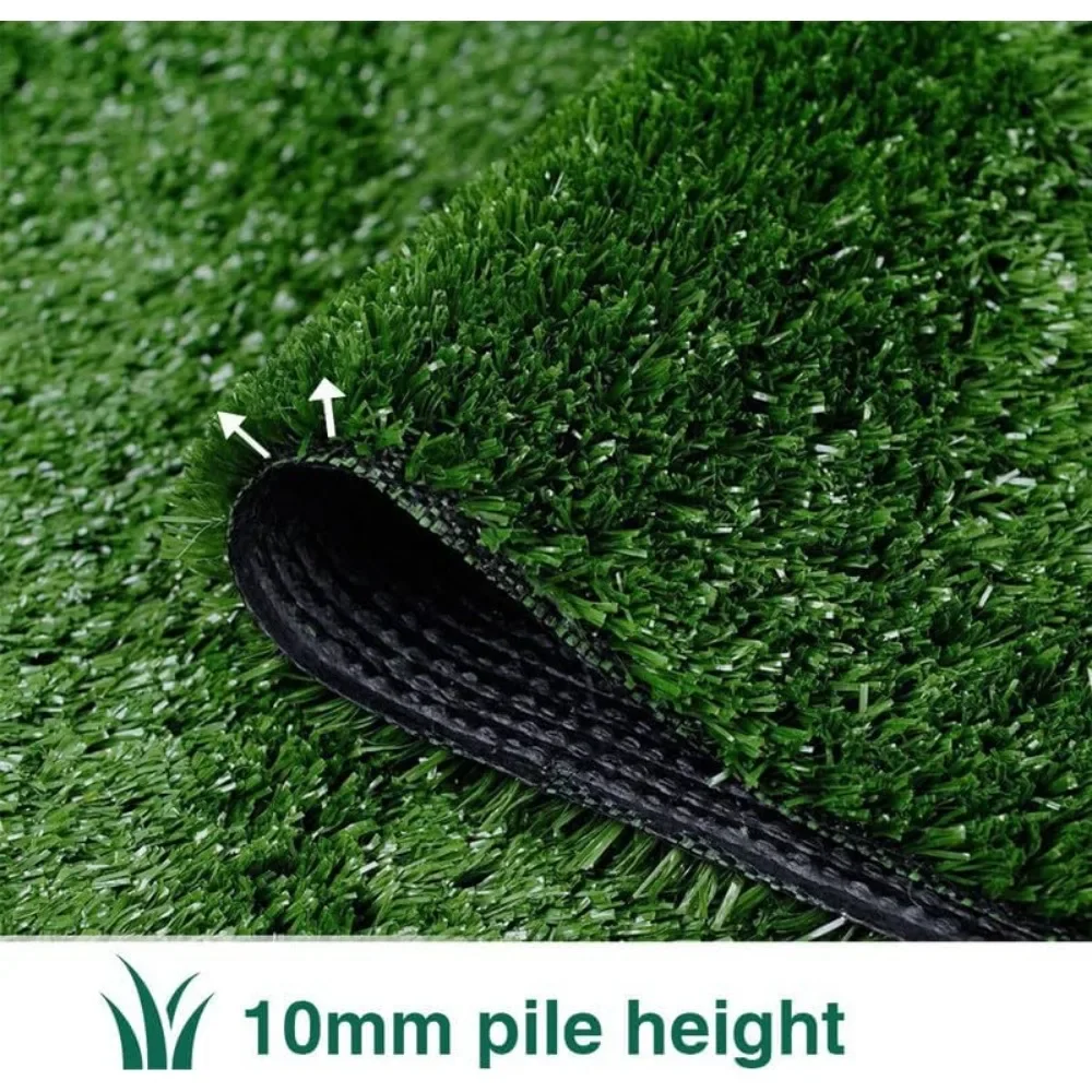 Artificial Grass  Rug for Patio 0.4 Inch Pile Height 7FTx12FT  Turf Grass Roll Carpet Rug Indoor for Bedroom Fake Grass