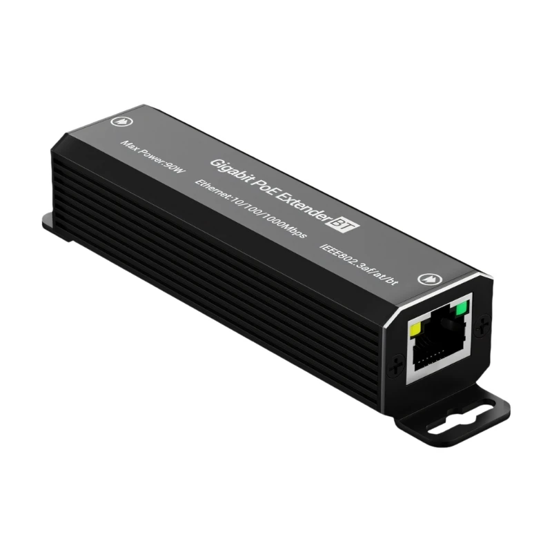 E65E Gigabit Power Over Ethernet Extender 90W with Metal Housing