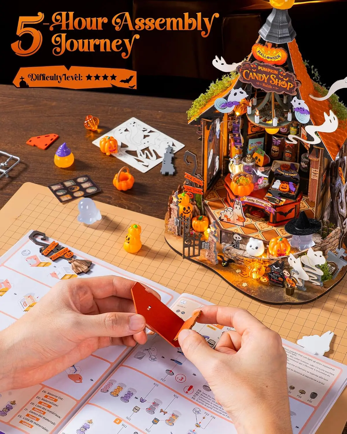 Rolife Haunted Candy House DIY Miniature Model Kit 5