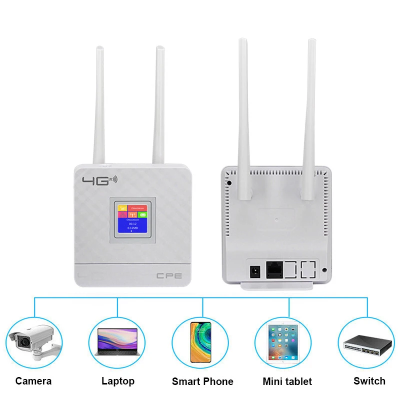 EATPOW 4G LTE Router 150Mbps Wireless Wi-Fi Router Home Hotspot CPE Router 4G Wifi Modem with RJ45 Port and Sim Card Slot