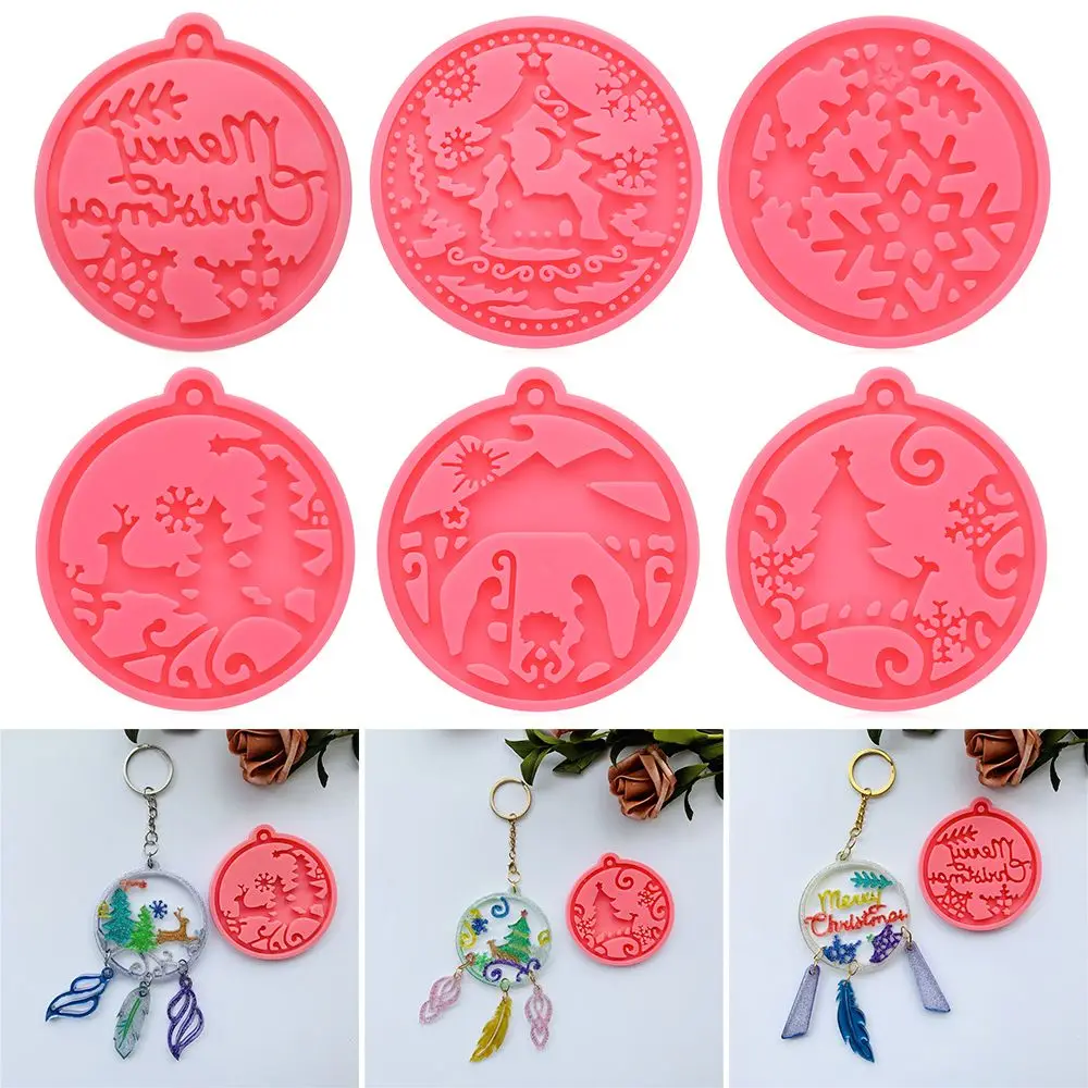 

Pendant Clay Mold Cake Tools Silicone Moulds Christmas Ball Mold Keychain Molds Jewelry Making Tool