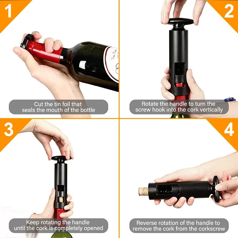 Creative Wine Opener Manual Bottle Opener Corkscrew Sparkling Wine Kitchen Tool Corks Openers Useful Kitchen Accessories