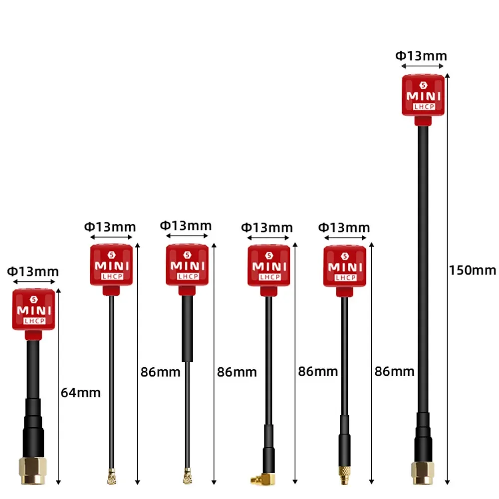 5.8G Lollipop 5 RHCP Antenna High Gain 2.8Dbi FPV Transmitter/Receiver SMA/MMCX/UFL Antenna for RC Racing Drone TX RX Part