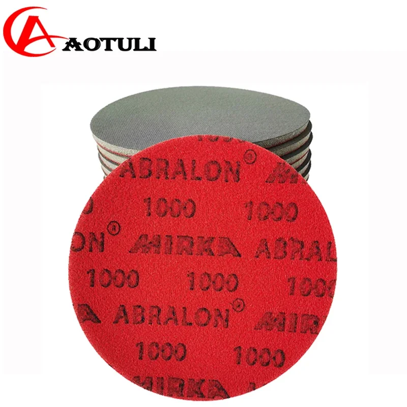 Mirka Abralon Sponge Sanding Discs 6 Inch 150mm Hook & Loop Abrasive Discs, Auto Paint Finishing & Car Detailing Polishing
