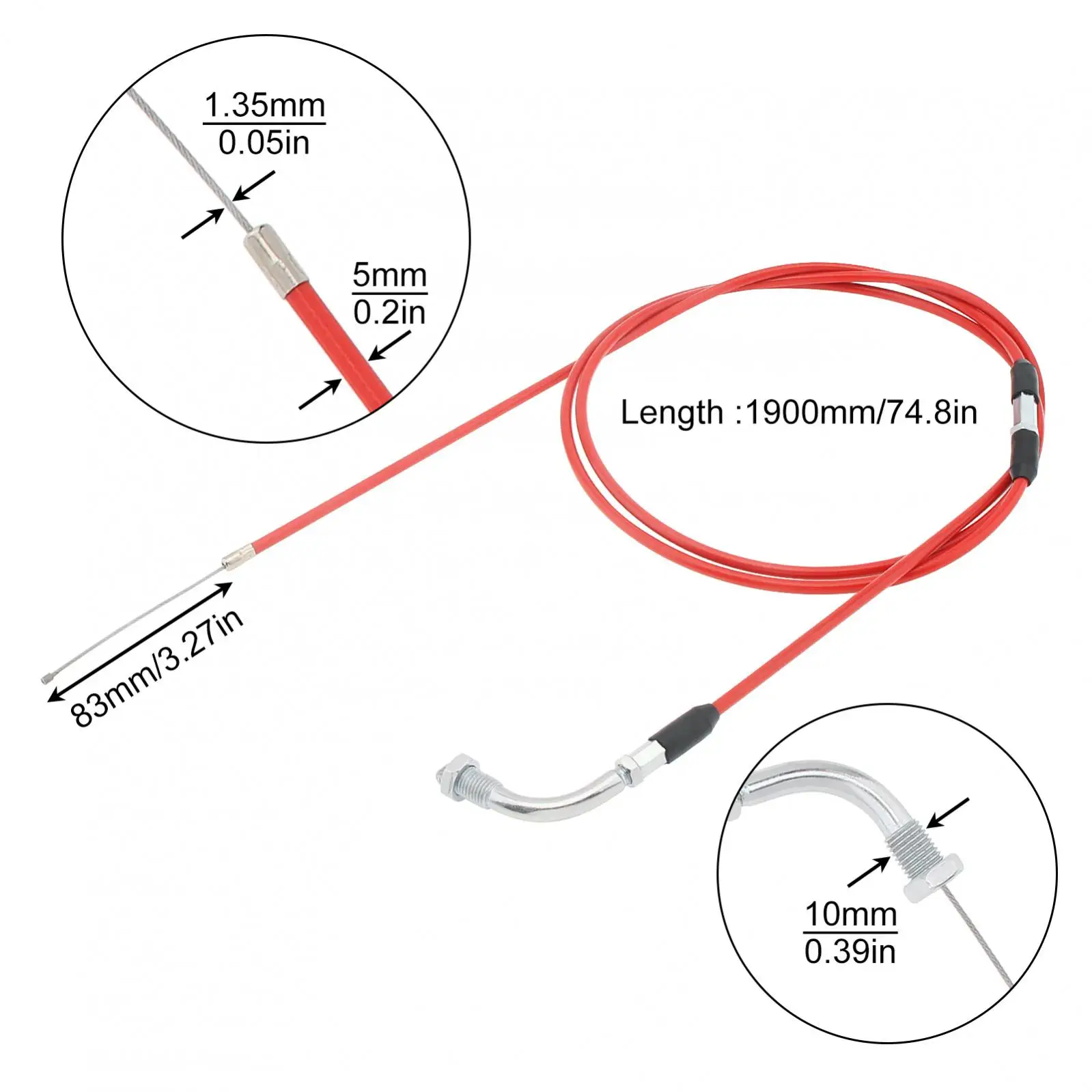190cm  Motorcycle Universal Refitting Throttle Cable Fit for HONDA / Yamaha / Keihin Modified Carburetor Bucket Throttle Line