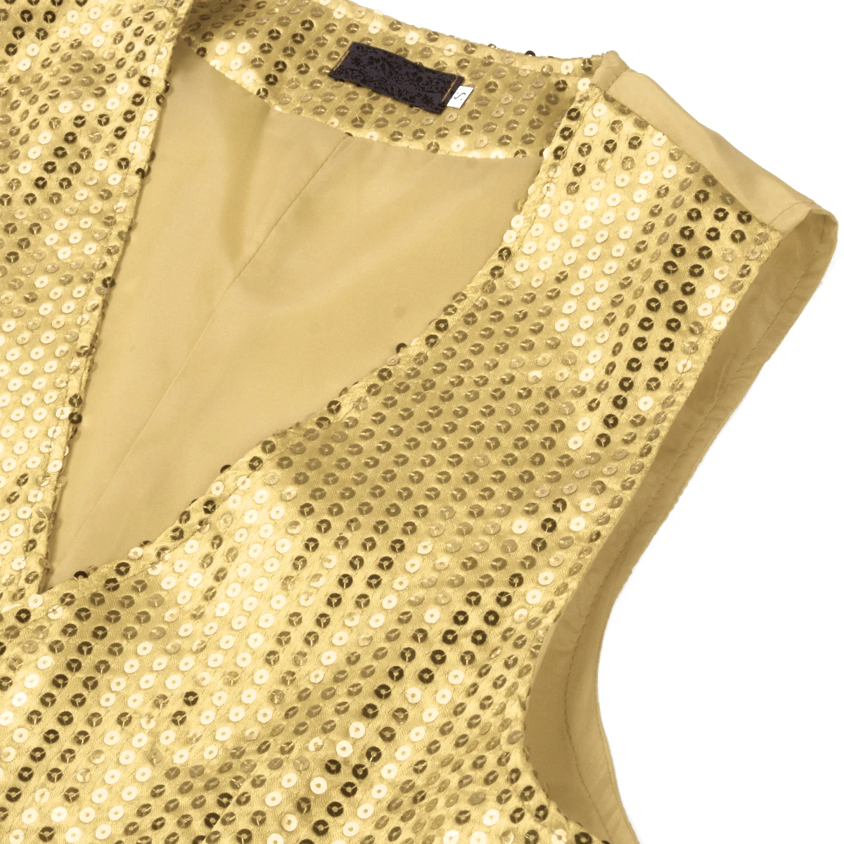 Men Blazer Vests Waistcoat Fashion Sequins Solid Color V Neck Sleeveless Buttons Suit Blazer Slim Formal Vests Business Wedding