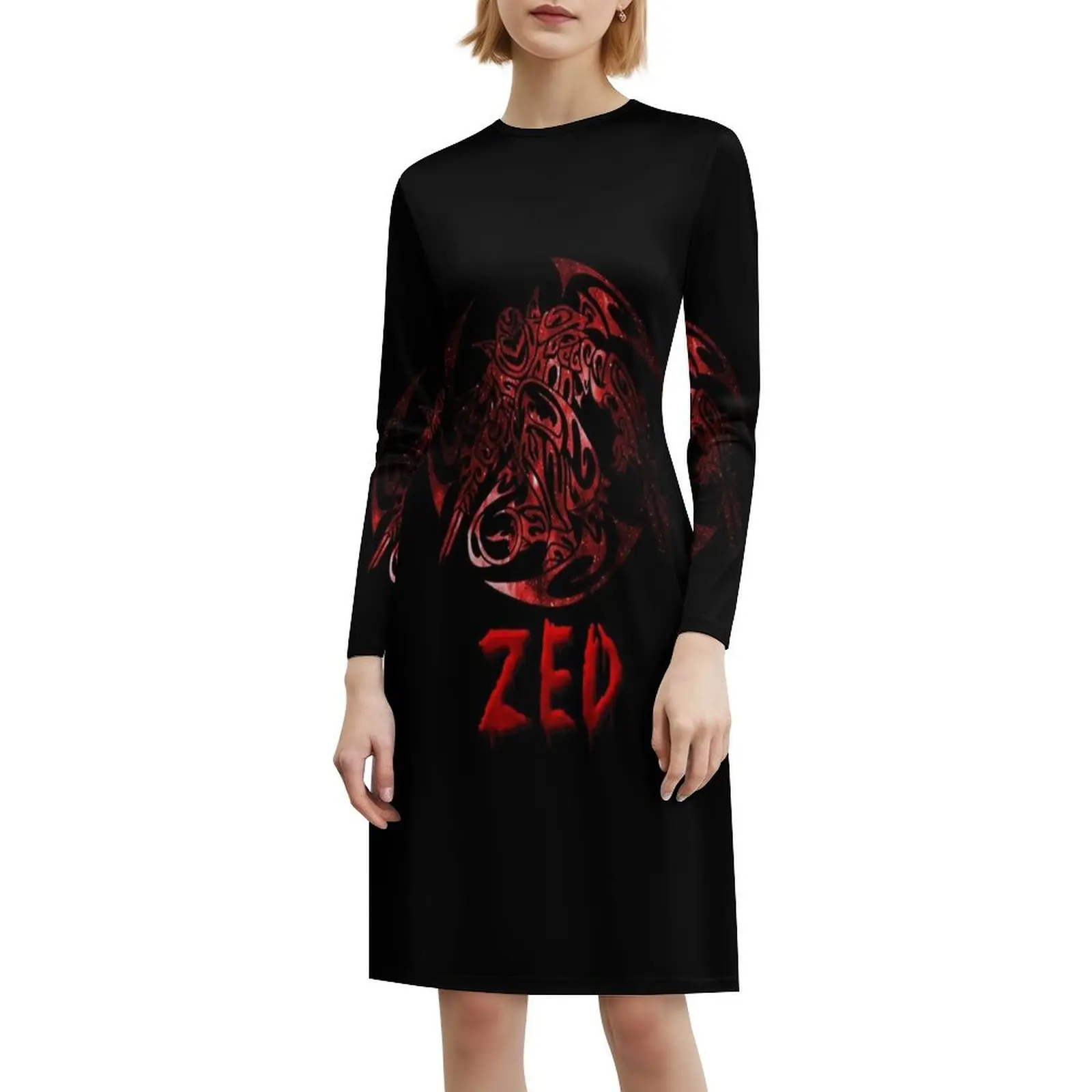Preppy Style Mini Dress For Women A-Line Loose Fit Casual Day Dress Kha Zix Zed League Of Legend Game Hd Female Clothing