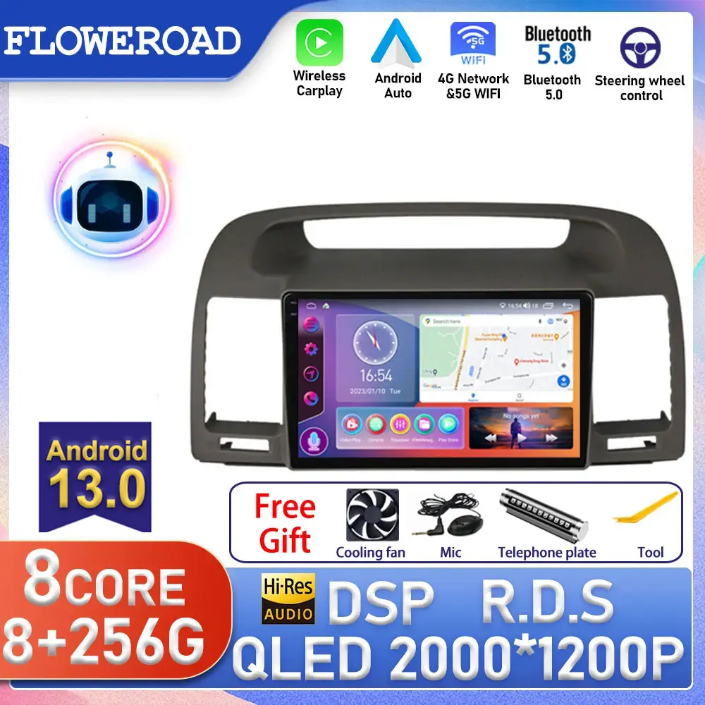 

Android For Toyota Camry 5 XV 30 2001 - 2006 Car Radio Multimedia Video Player Navigation Stereo GPS No 2din 2 Din DVD Carplay