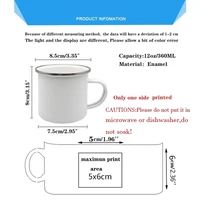 Super Tonton Papy Printed Funny Enamel Creative Coffee Cups Camping Mugs Handle Drinkware Vacation Mug Father's Day Best Gifts 2