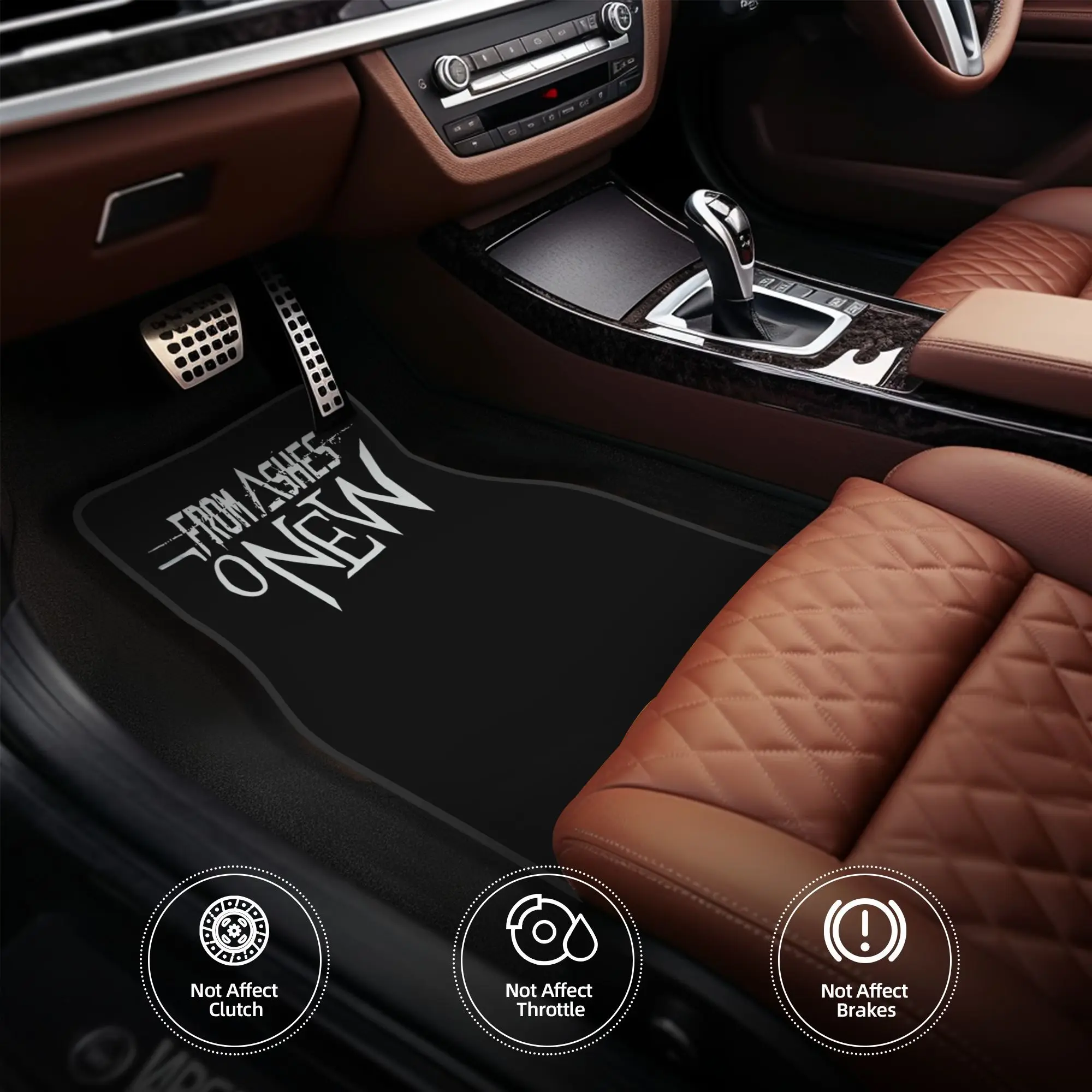 4pcs FROM ASHES To NEW Car Floor Mats, Durable, Fit For Cars, Ideal Gift, Vehicle Interior Mats, Playful Design, Durable Mats, C