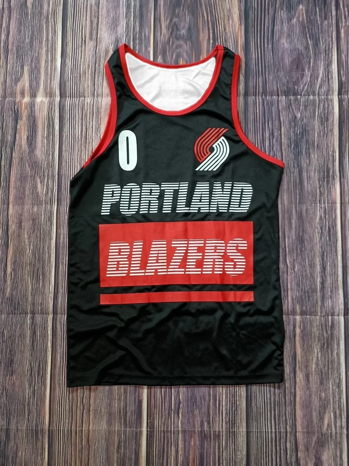 

Новинка 2025 года, черный трикотаж Portland Trail Blazers Damian Lillard 0, дышащая быстросохнущая велосипедная баскетбольная рубашка NBA