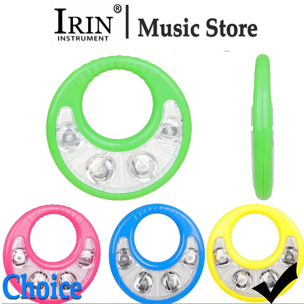 Orff Hand Bell Available In Multiple Colors Tambourine Double-Sided Children's Enlightenment Tools Flower Drum Ring Percussion