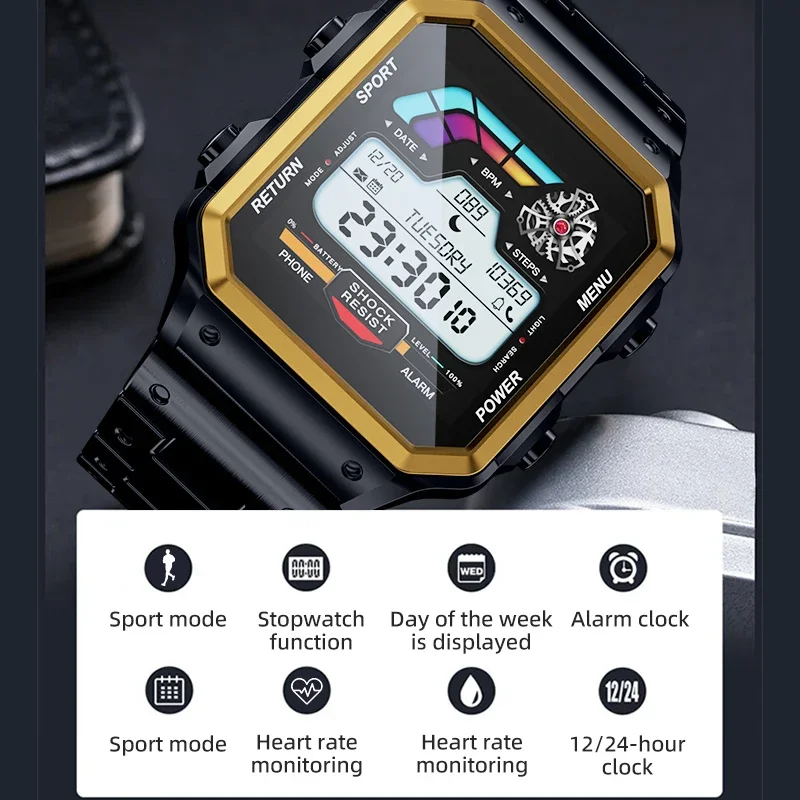 Men's Smart Watch for 2024 with Bluetooth Features