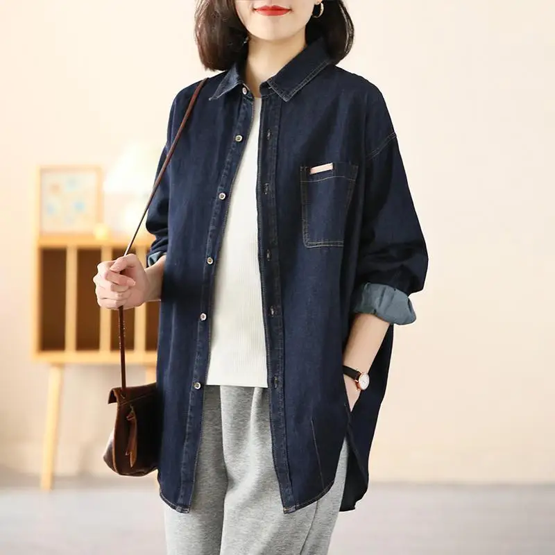 

Spring Autumn Casual Denim Shirt Women Jacket