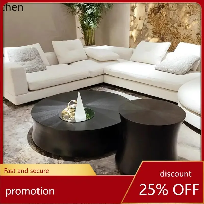 

HXL Minimalist Coffee Table Living Room Home Simple Round Coffee Table
