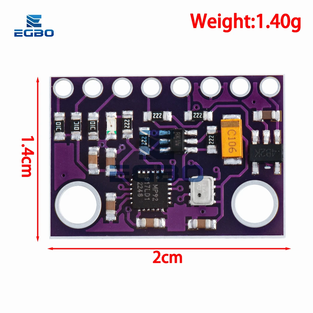 1PCS MPU-9250 MPU9250 BMP280 SPI IIC/I2C 10DOF Acceleration Gyroscope Compass 9-Axis Sensor Board Module GY-91 For Arduino 3-5V