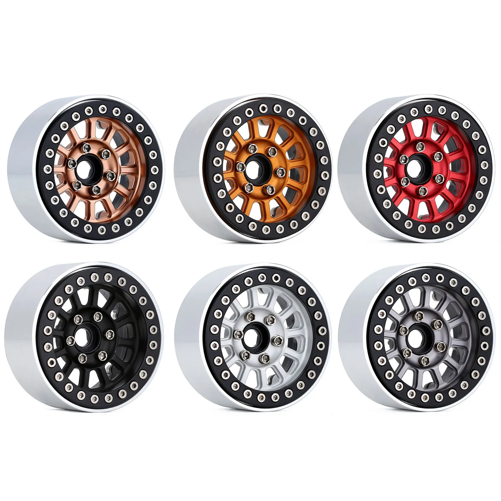 

4PCS 1.9" Beadlock Wheel Rim for 1/10 RC Crawler Car TRX-4 Axial SCX10 90046 AXI03007 Upgrade Parts