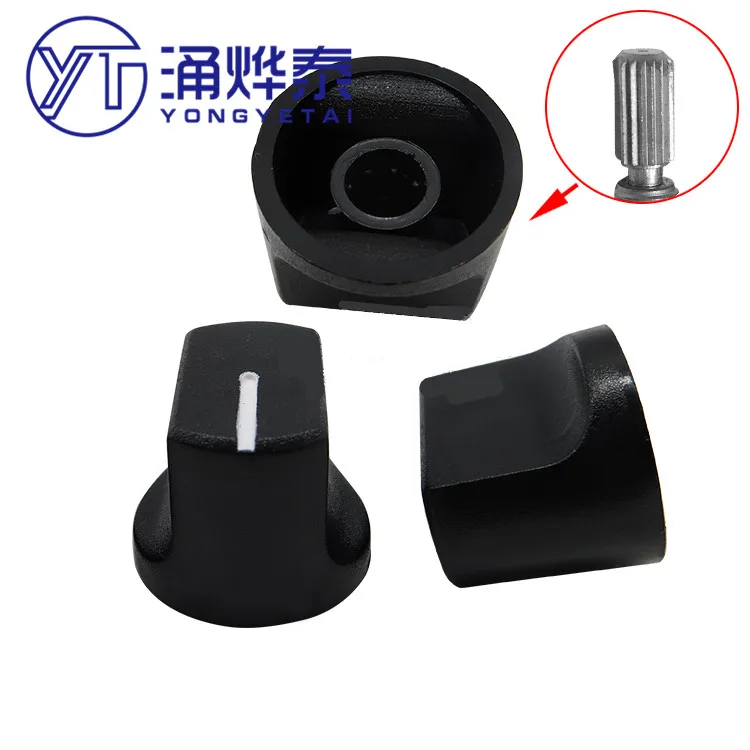 YYT 5PCS Duckbill type knob 19*16MM potentiometer encoder band switch flower shaft hole 6mm