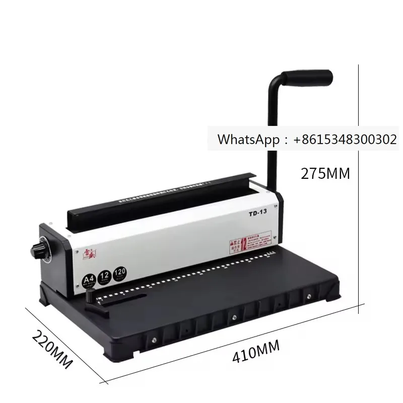 

Factory binder notebook Rayson TD-13 3:1 Metal Calender Double Wire Book Binding Machine