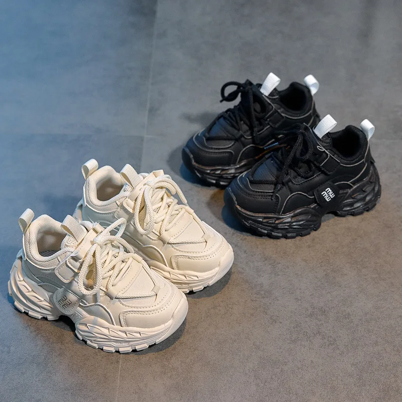2026 New Autumn Children Chunky Sneakers Waterproof Boys Sports Shoes Comfortale Arch Support Girls Running Child Footwear