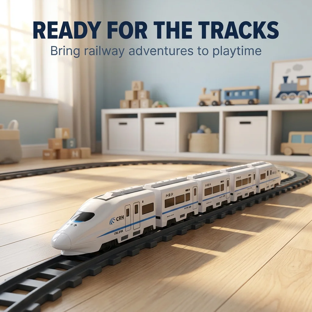 High-speed Railway Harmony Railcar Simulation Train Toys Electric Bullet Train with Light Model Building Toy GIft Car Christmas