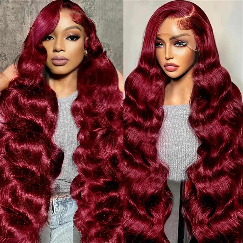 

Silkwave Body Wave Wig Burgundy 99J Lace Front Wig 13x4 13x6 Hd Lace Frontal Wig Human Hair Pre Plucked 99j Red Colored Wig