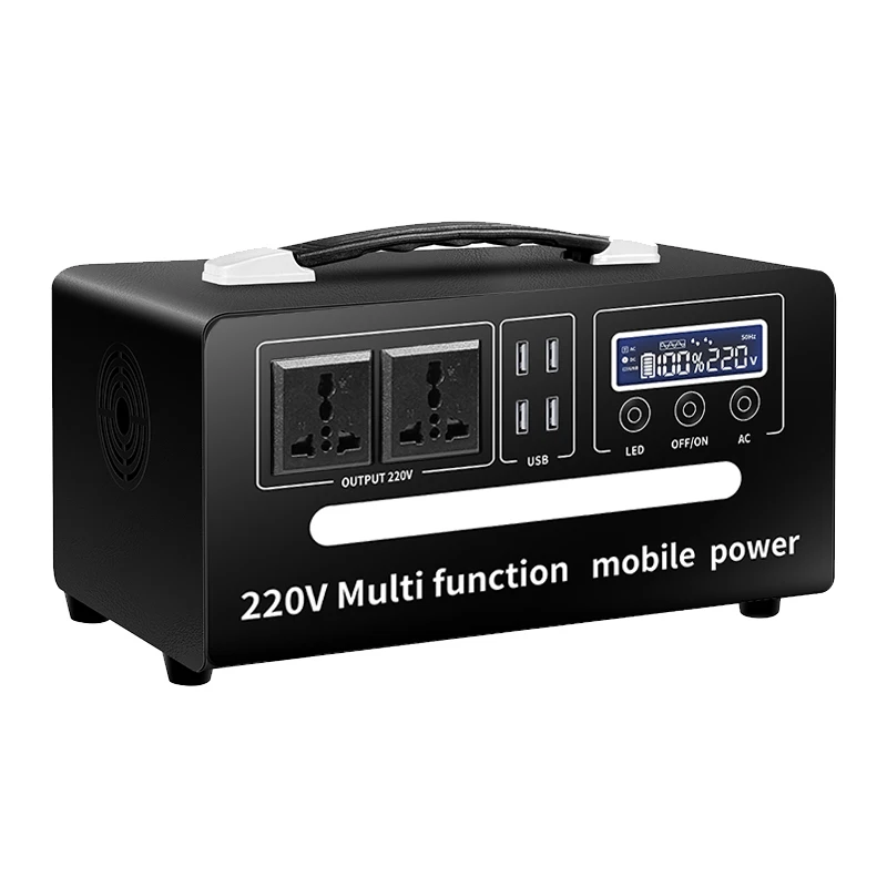 High Capacity Rechargeable 500WH Power Bank Station Solar 300W 500W 600W Power Station Generation