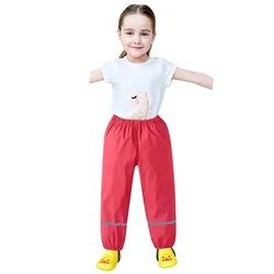 New Waterproof Child Pants Toddler Kids Boys Girls Rain Pants Windproof Mud Trousers Kids Clothes Meisje Broek Штаны Для Девочек