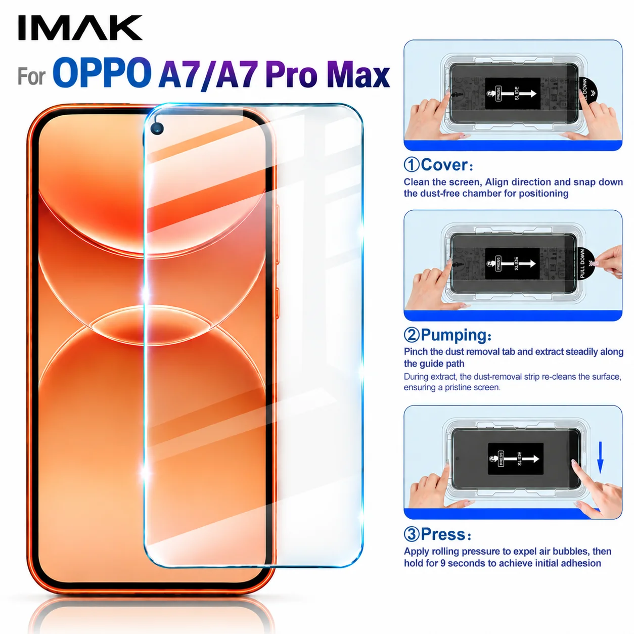 Tempered Glass For OPPO A7 Pro Max 5G Support Fingerprint Protector Film HD Clear 9H Hardness FM0005