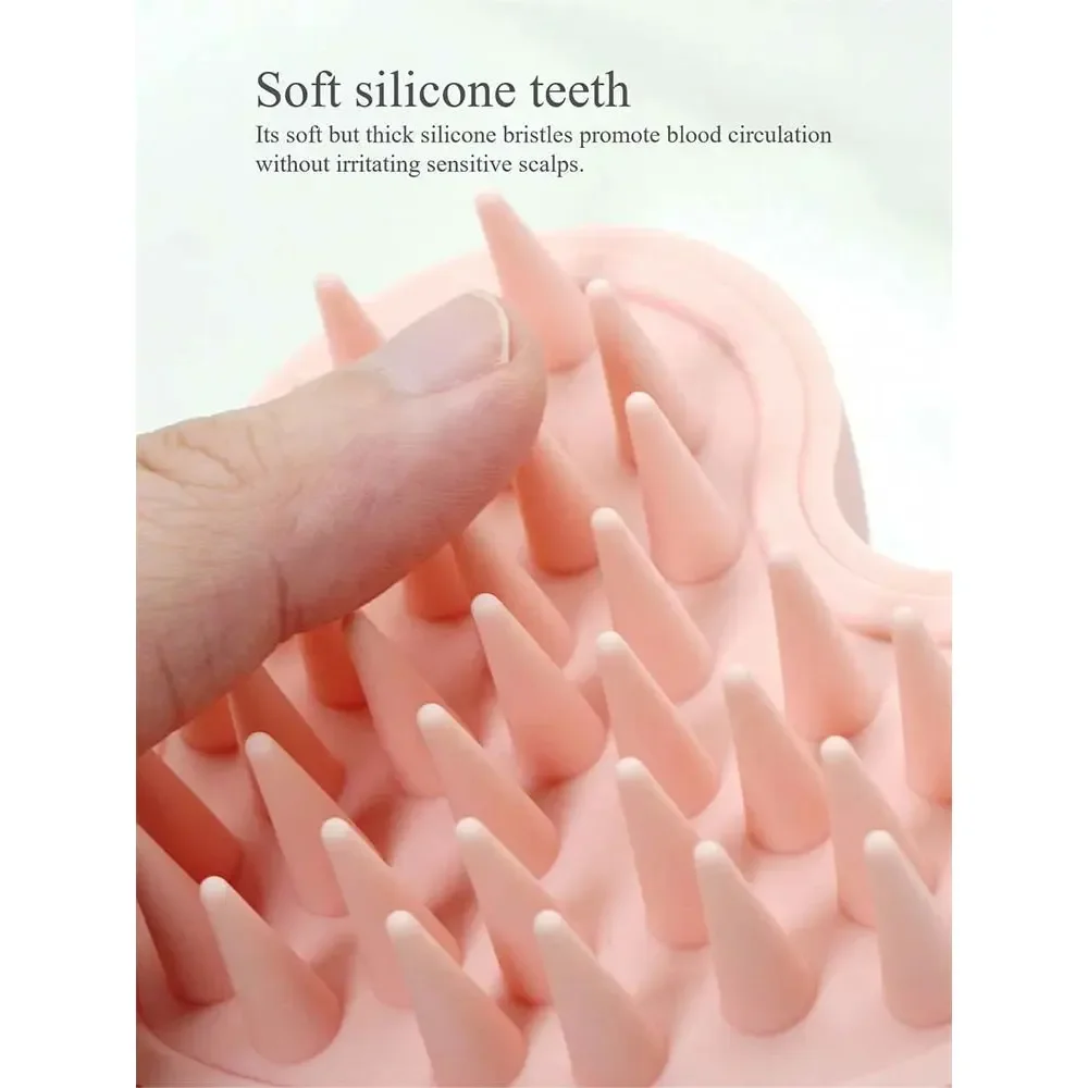 1 قطعة غسل العناية بالنظيفة جذر الشعر أدوات الاستحمام على شكل قلب سيليكون فروة الرأس مدلك الشامبو فرشاة فرشاة ناعمة
