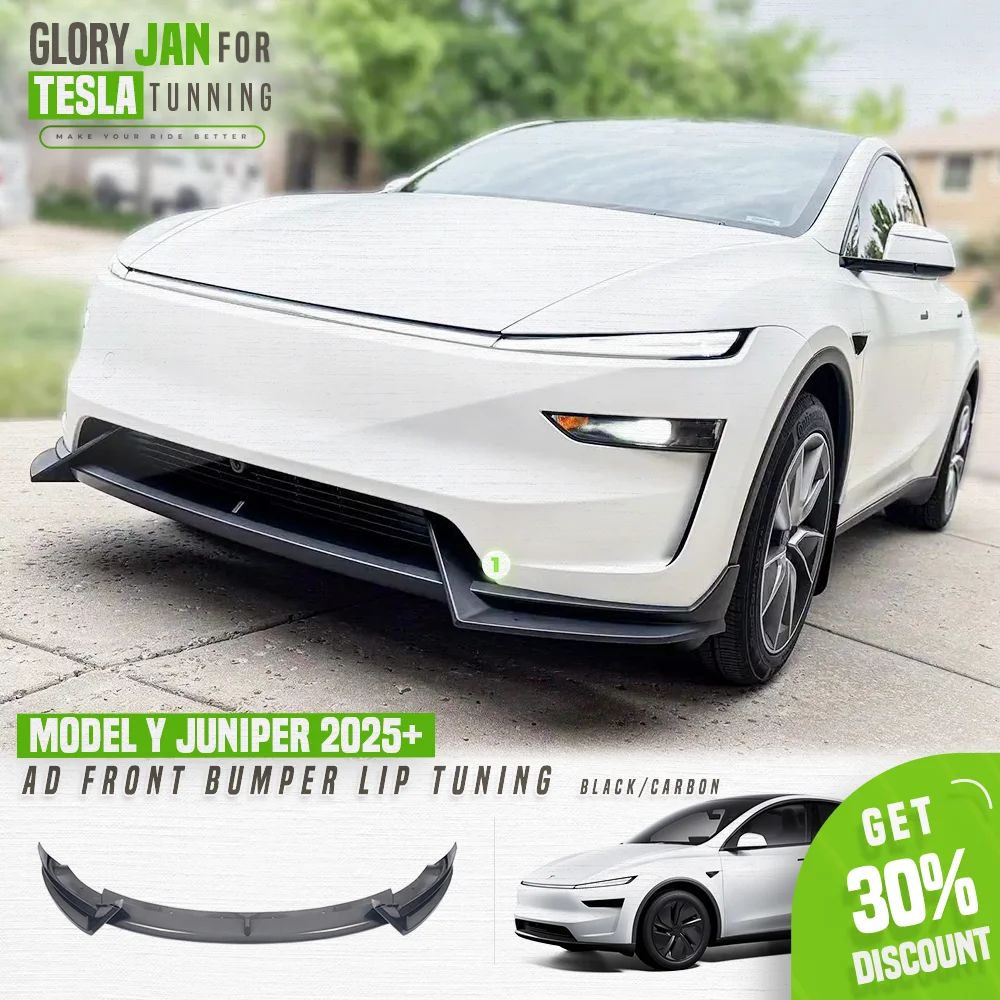 

Front Bumper Lip for Tesla Model Y 2025 Juniper AD Wind Blade Body Kit Bumper Lower Lip Car Spoiler Exterior Upgrade Accessory