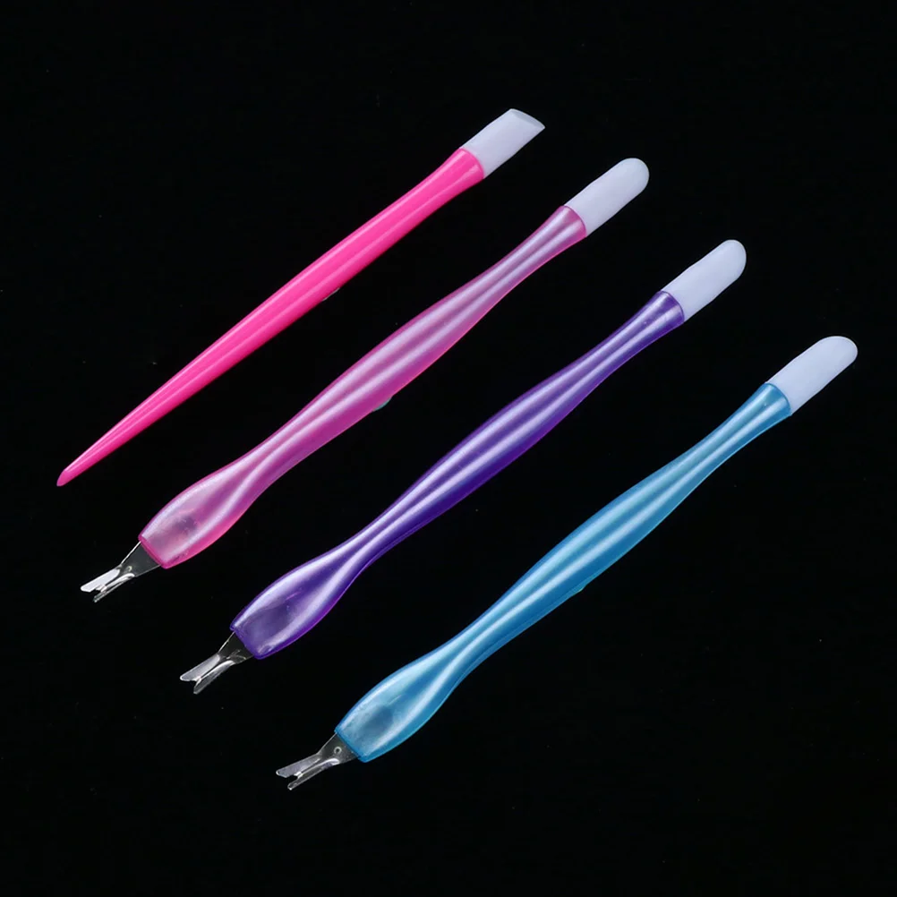 

15 PCS Nail Cuticle Tipped Cleaner Scraper Fork Trimmer Tool Cleanser Pearlescent