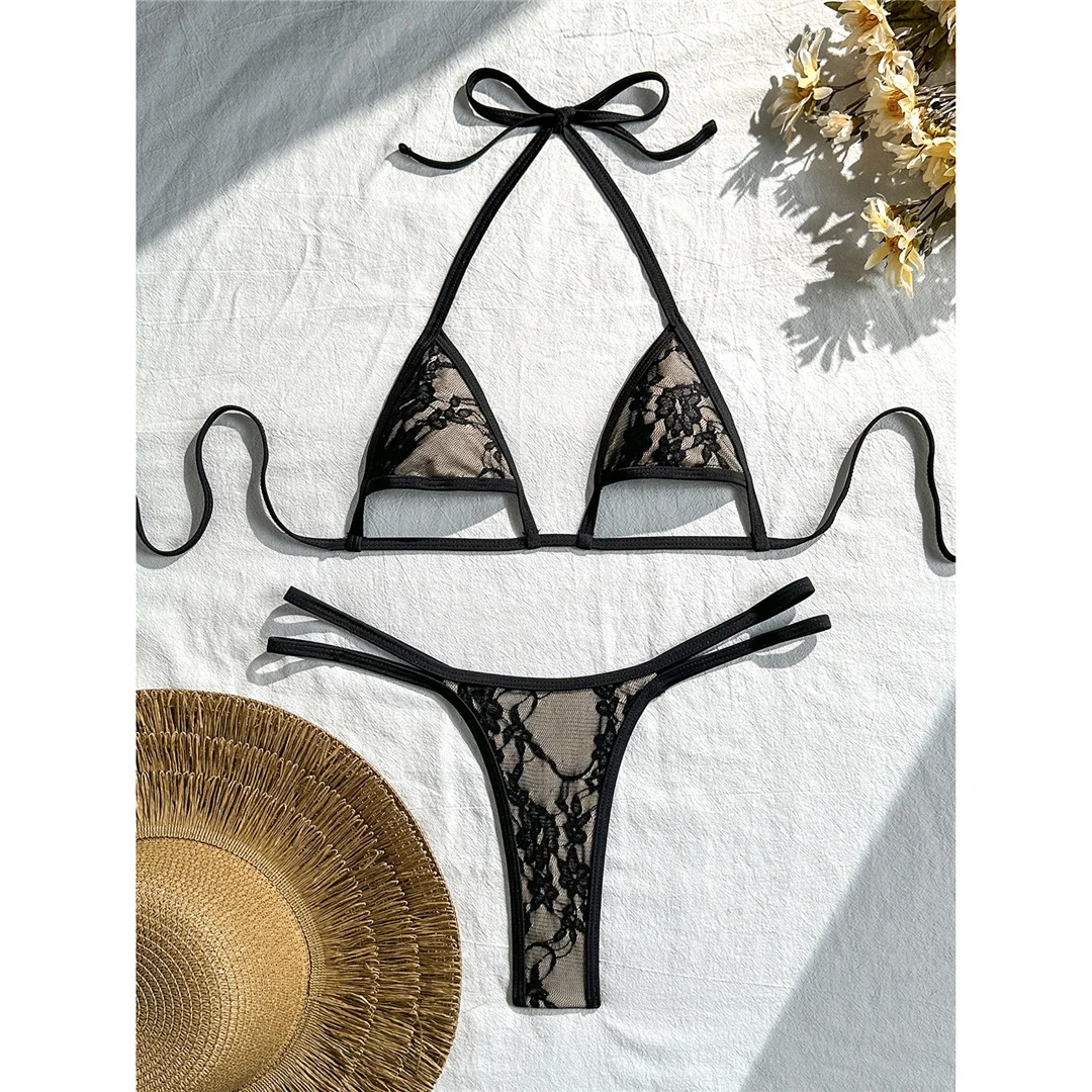 Sexy Extrem String Mini Micro Tanga Bikini Damen Badeanzug Frauen Bademode Zweiteiliger Bikini-Set Badeanzug Schwimmanzug V8373 – Detail 2