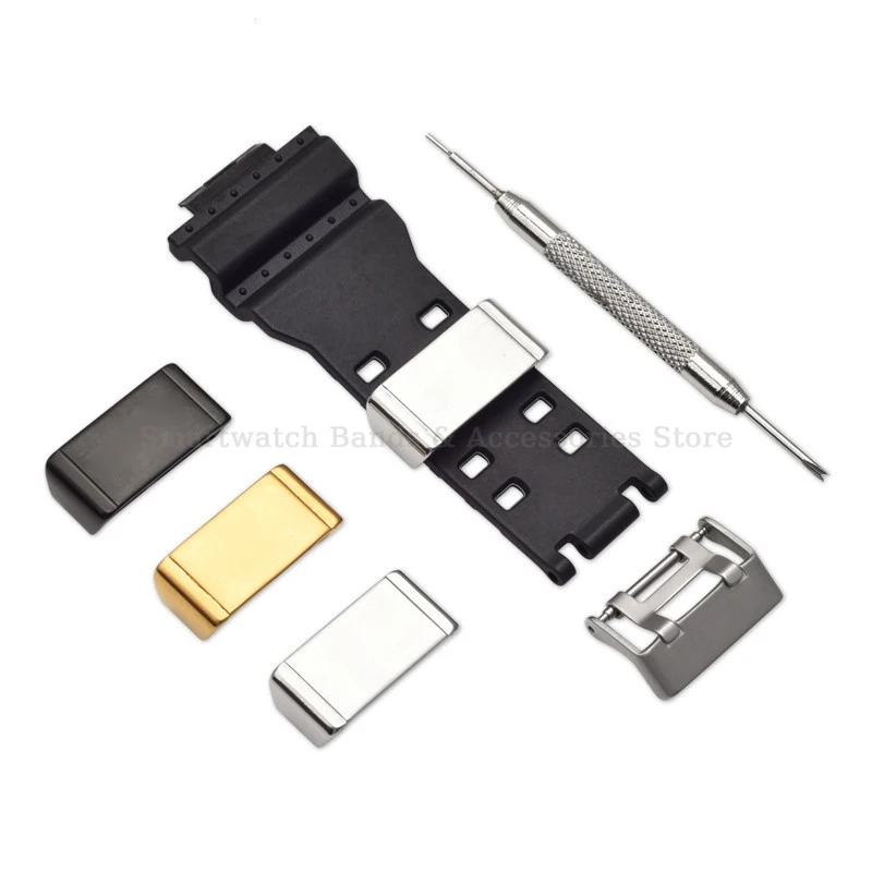 Metal Watch Band Locker Ring for Casio GA110/GG1000 DW5600 GWG1000 GG1000 Loop Holder Rings Buckle Accessories 18/20/22/24mm