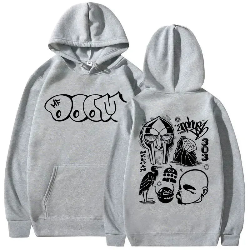 Rapper Mf Doom Madvillain Metall-Gesichts-Grafik-Print Hoodie für Männer und Frauen Hip-Hop-Mode Sweatshirt Herren Fleece Oversized Hoodies – Detail 13