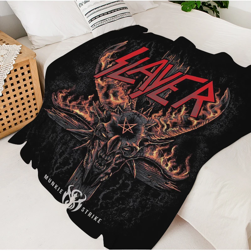 Fluffy Soft Blankets for Winter D-Slayer D-Heavy D-Metal Band Sofa Warm Fleece Throws Custom Nap Blanket Microfiber Bedding