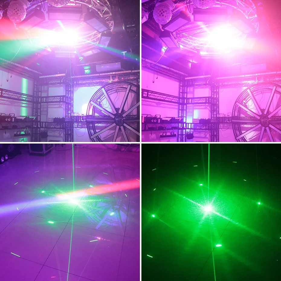 ALIEN 4 IN 1 DMX RGBWY LED Moving Head Beam Point Rainbow Green Laser DJ Disco Party Dance Wedding Bar Stage Lighting Effect